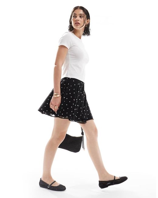 ASOS White Flippy Chiffon Mini Skirt