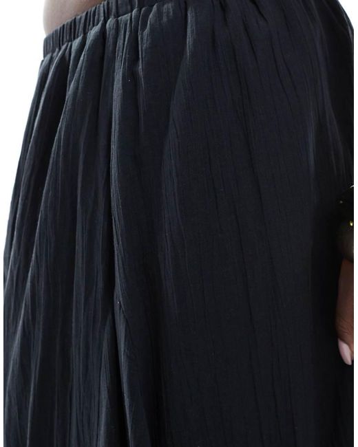Falda Larga Negra Con Godets De Algodón De Asos Design Curve ASOS de color Black
