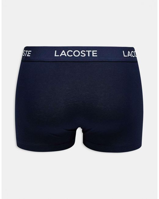Lacoste Blue 3 Pack Trunks for men