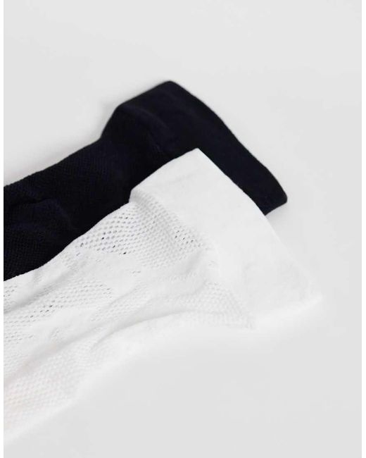Pieces Black 2 Pack Lace Ankle Socks