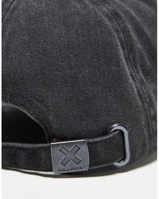 Collusion Black Unisex Collegiate Tonal Branded Cap