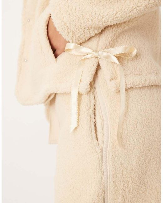 ASOS Natural Lounge Cuddle Fleece Jacket