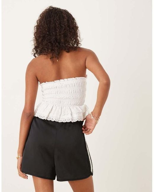 Adidas Originals White Satin Sprinter Shorts