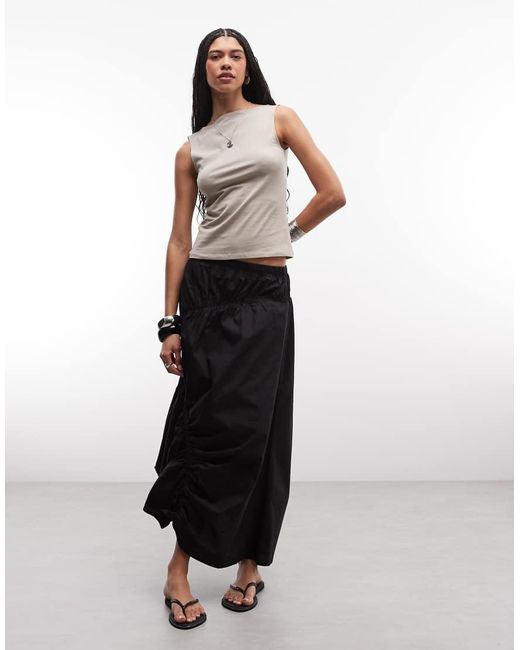 Weekday Gray Slash Neck Tank Top With Open Back
