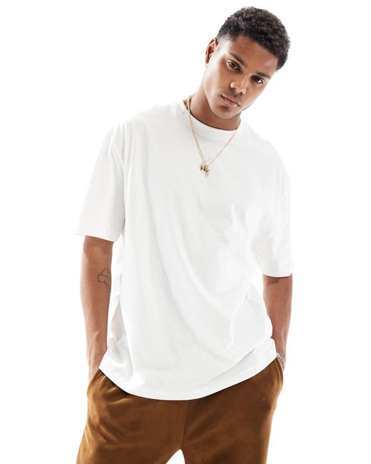 T-shirt oversize bianca con stampa di paesaggio sul retro di ASOS in White da Uomo