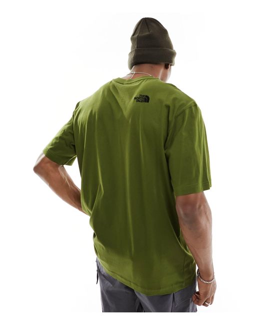Simple dome - t-shirt oversize à logo - olive The North Face pour homme en coloris Green