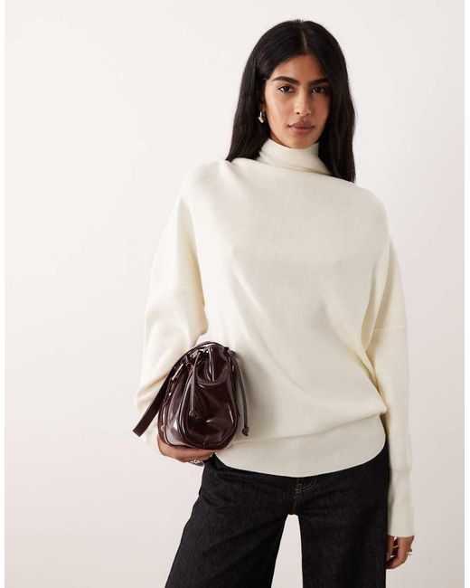 Mango Natural Wool Mix Roll Neck Jumper