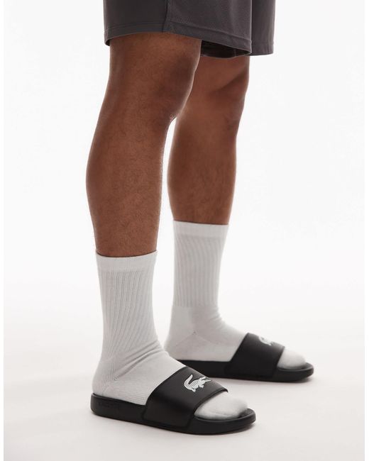 Lacoste – serve 0.0 – slider in Black für Herren