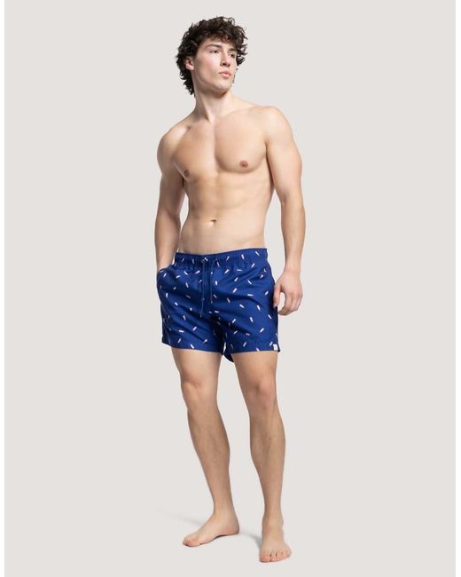 Apreslife Blue Twister Swim Shorts for men