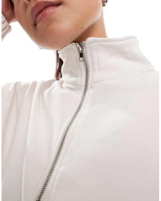 agon® White Half-Zip Sweatshirt