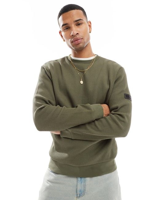 Barbour Green Curve Crew Sweatshirt for men