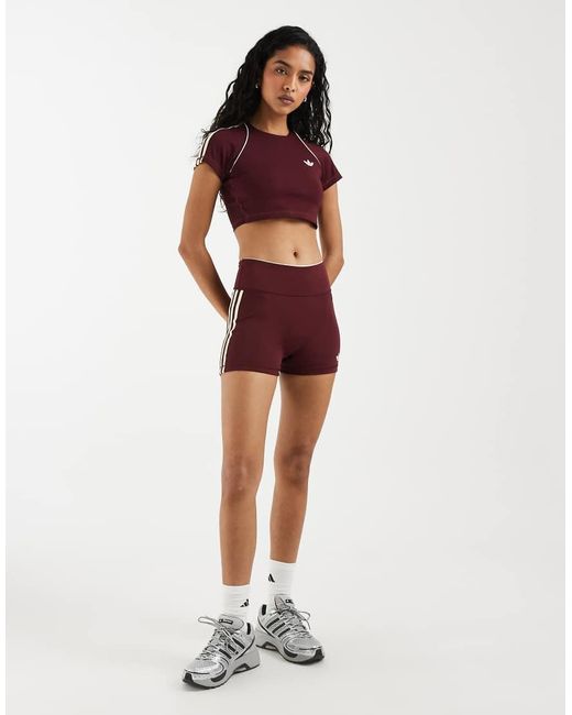 Adidas Originals Purple Adidas Originals Sport Booty Shorts