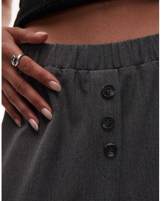 ASOS Black Pull On Tailored Trouser