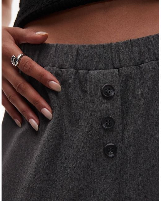ASOS Black Pull On Tailored Trouser