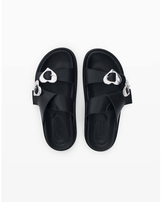 Desigual Black Heart Platform Sandal