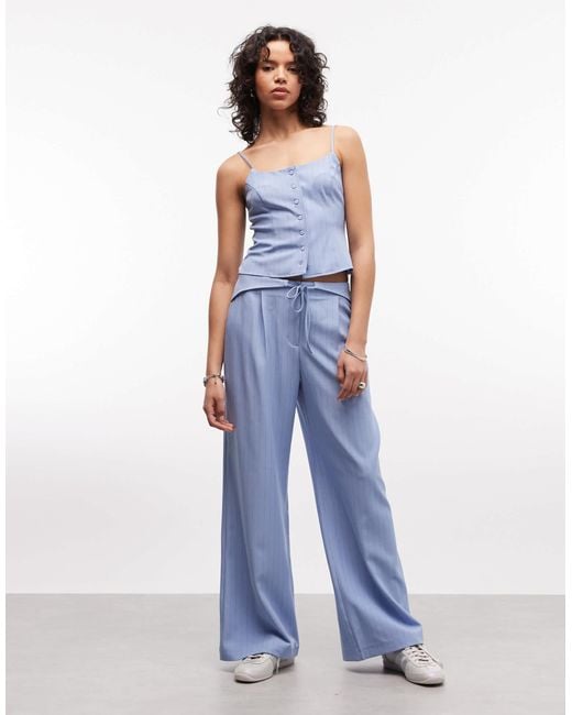 Collusion Blue Button Cami Top