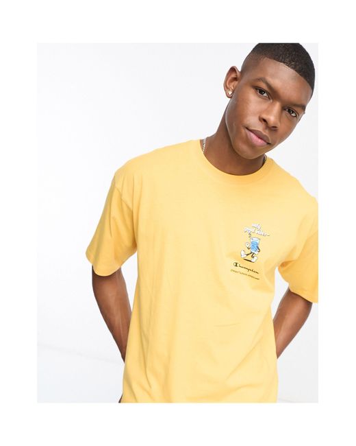 yellow champion t shirt mens