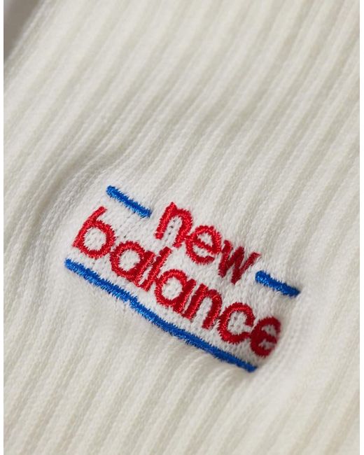 New Balance Gray Embroidery Graphic Midcrew Socks for men
