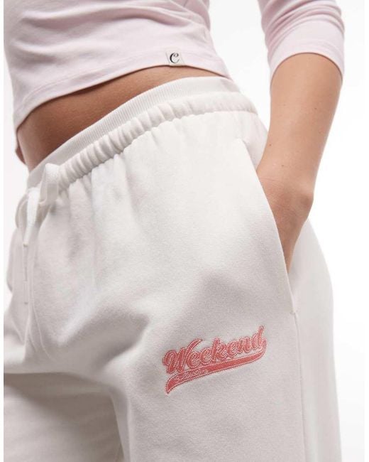 ASOS White Weekend Collective Wide Leg Joggers