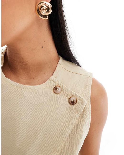 ASOS Metallic Denim Waistcoat Co-Ord