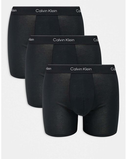 Calvin Klein – icon cotton stretch – 3er-pack boxershorts in Black für Herren