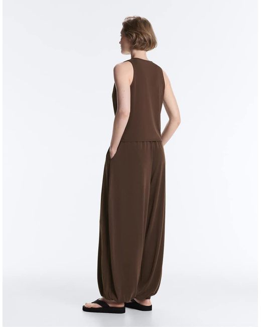 Oysho Brown Modal-blend Soft-touch joggers