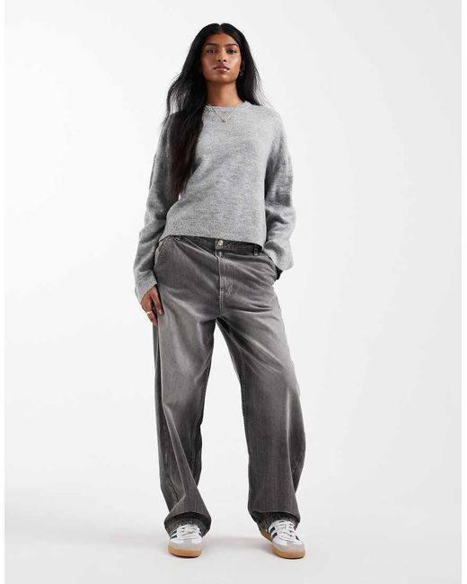 ONLY Gray Relaxed Knitted Jumper