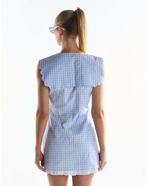 Collective The Label Blue Button Through Aline Mini Dress