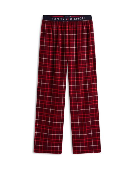 Tommy Hilfiger Red Flannel Pyjama Bottoms for men