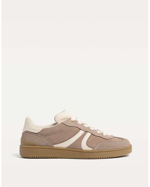 Stradivarius Natural Leather Trainers