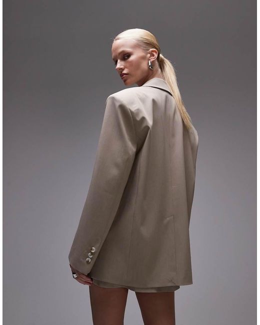 Americana Extragrande De (Parte De Un Conjunto)-Neutro ASOS de color Brown