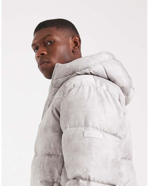Hollister Natural Hooded Puffer Jacket for men
