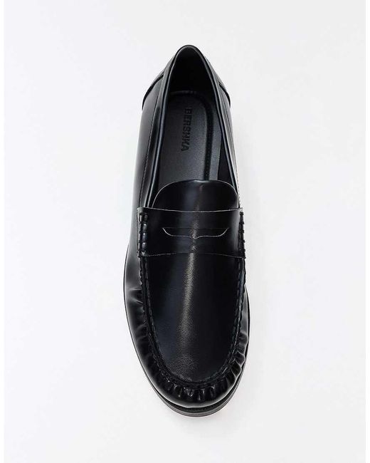 Bershka White Gathered Loafers for men