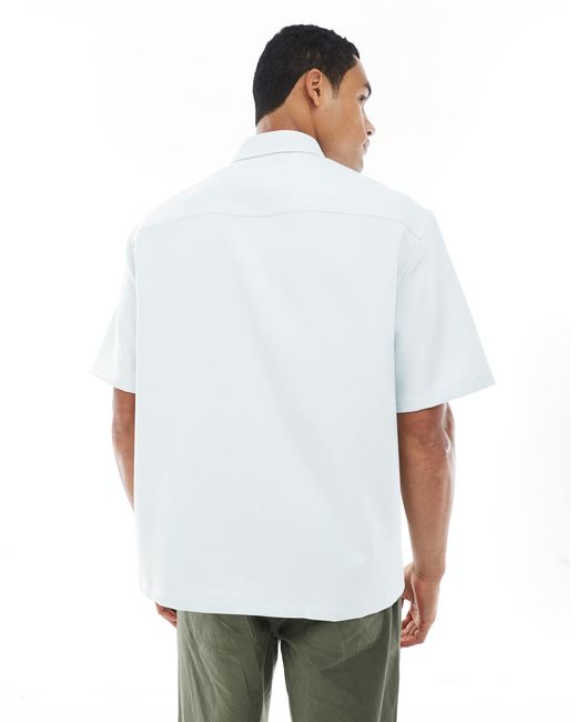 ASOS White Relaxed Shirt With Patch Pockets for men