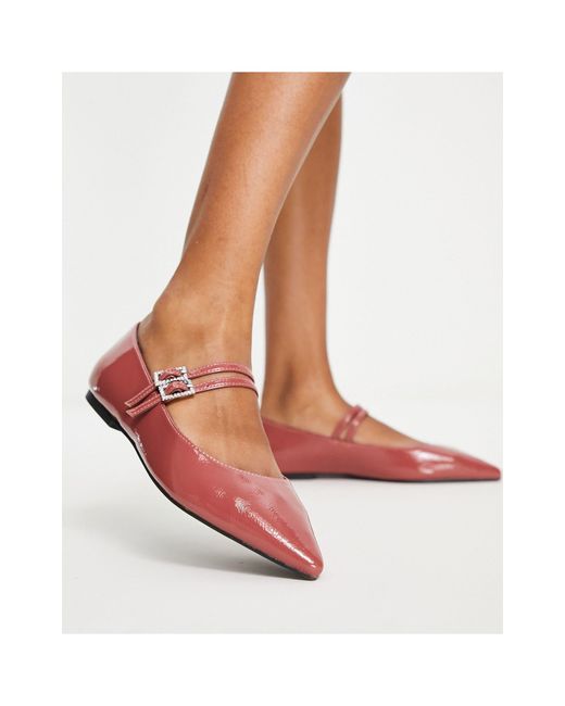 asos pink flats