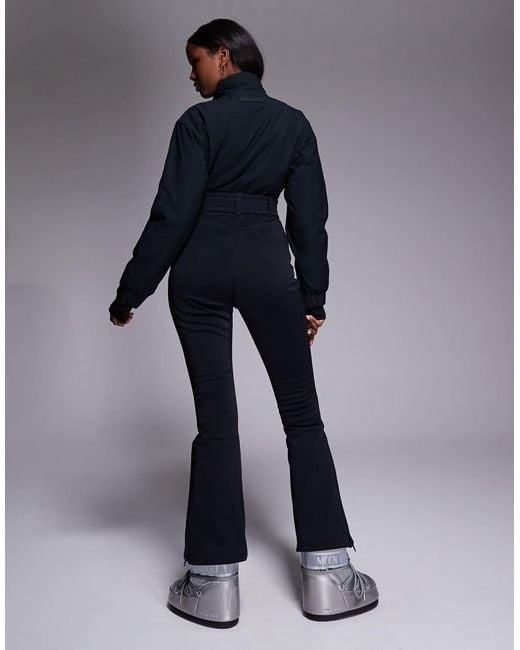 ASOS 4505 Ski & Snow Blue Asos 4505 Ski Funnel Neck Kick Flare Belted Ski Suit