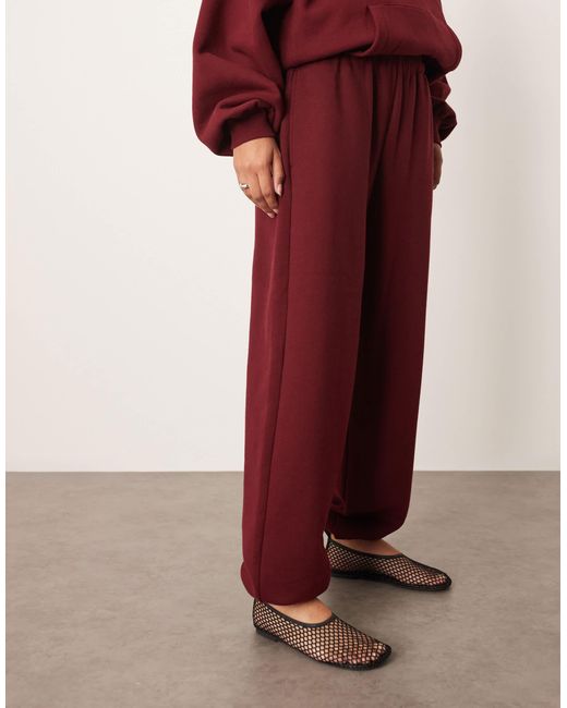 ARRANGE Red Oversized Premium Heavy Weight Cuffed jogger