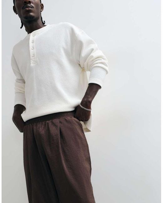 Reclaimed Vintage White Pull On Trouser for men