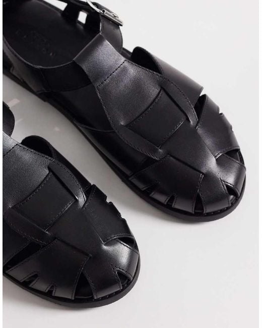 ASOS Black Closed Fisherman Sandals for men