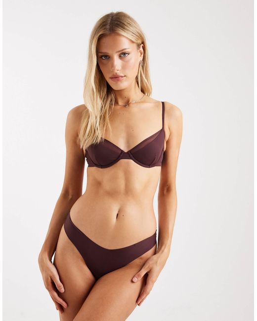 Cotton On Brown Double Layer Underwire Bra