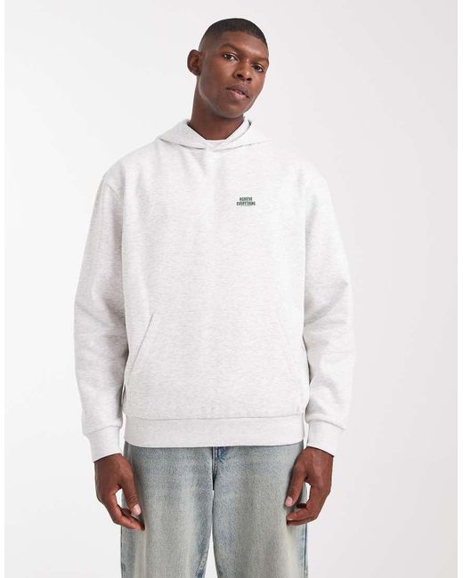 ASOS Gray Hoodie With Text Print for men