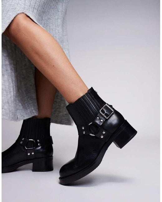 Steve Madden Black Breaker Biker Ankle Boot