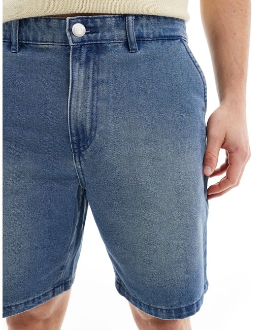 ADPT – locker geschnittene cargo-jeans-shorts in Blue für Herren