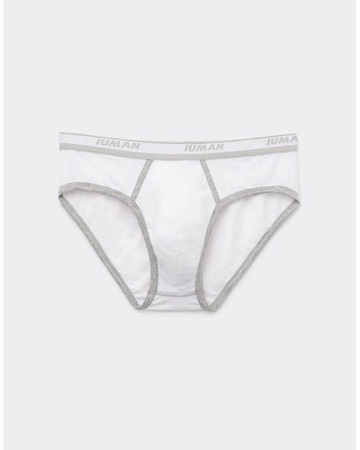 Intimissimi Blue Superior Cotton Briefs With Logo for men