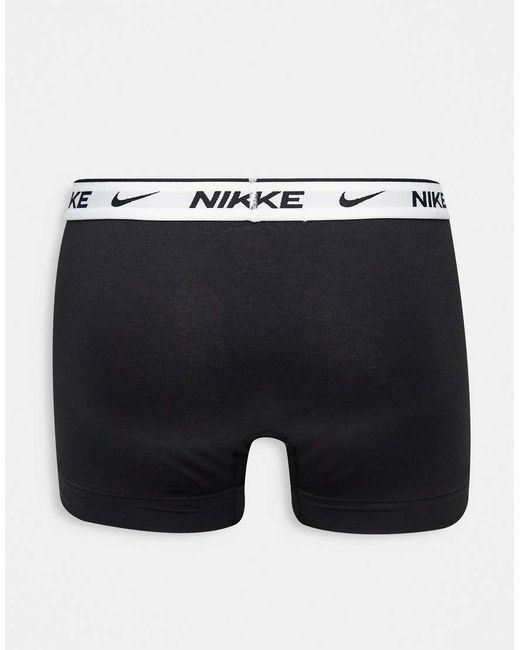 Nike White Cotton Stretch 3 Pack Trunks for men