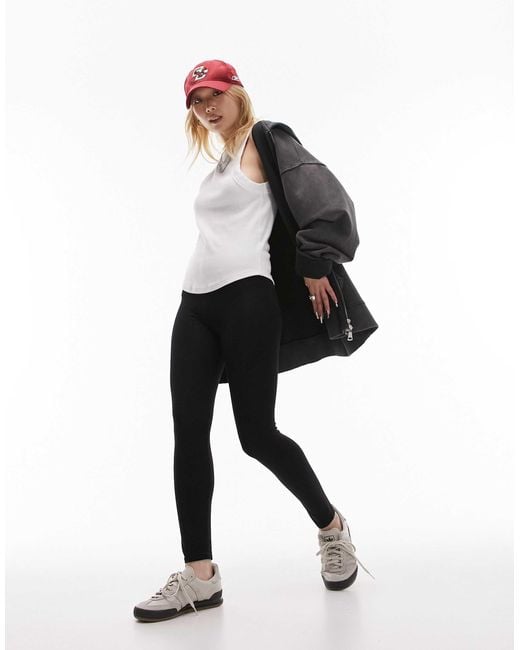 Topshop Unique Black High Waisted legging
