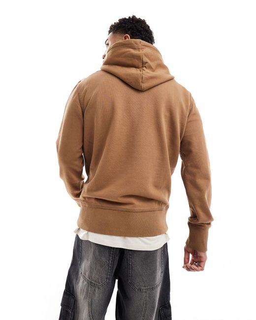 Sweat à capuche décontracté à surpiqûres contrastantes - marron délavé Superdry pour homme en coloris Brown