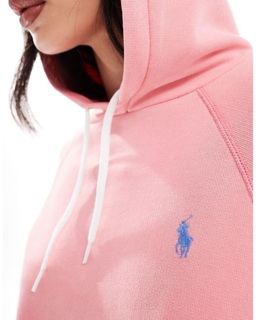 Sweat à capuche à logo Polo Ralph Lauren en coloris Pink
