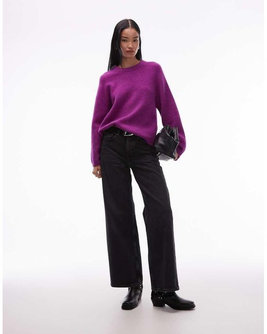 ARKET Superzachte, Ruimvallende Trui Van Alpaca En Wol in het Purple