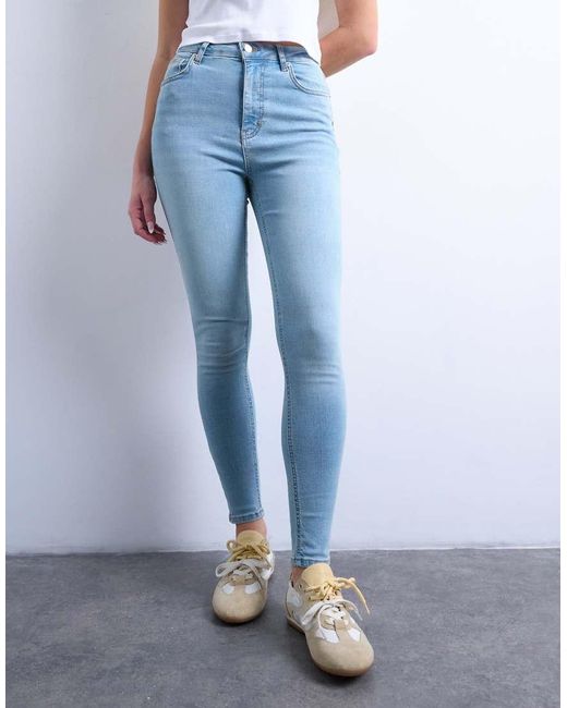 Topshop Hourglass Blue Jamie Skinny High Rise Jean